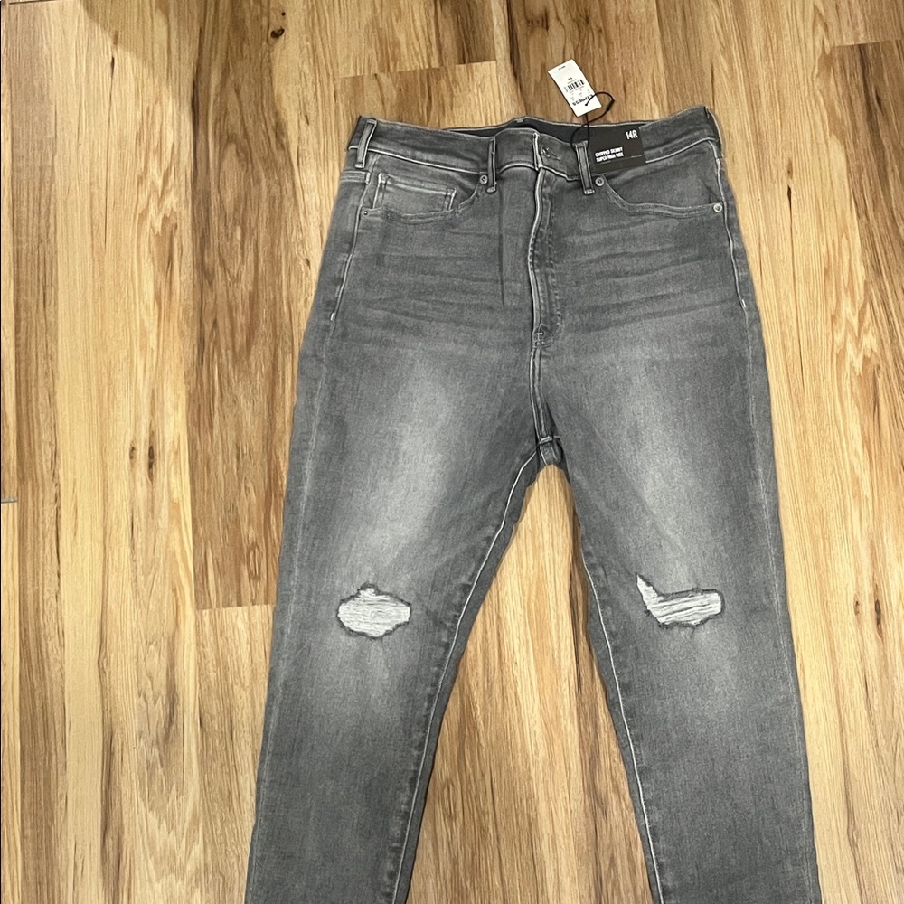 Express Gray Ankle & Cropped Jeans